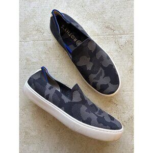 Rothys Womes Sz 9 The Original Slip On Loafer Sneaker Shoes Camo Gray Black